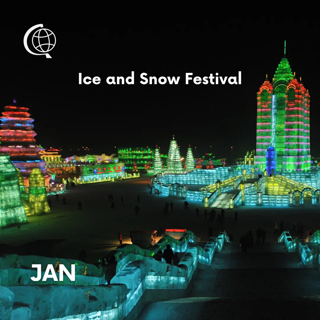 January: Harbin Ice and Snow Festival